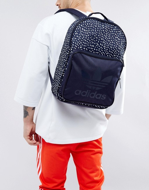 adidas Originals Graphic Backpack In Blue AB3889