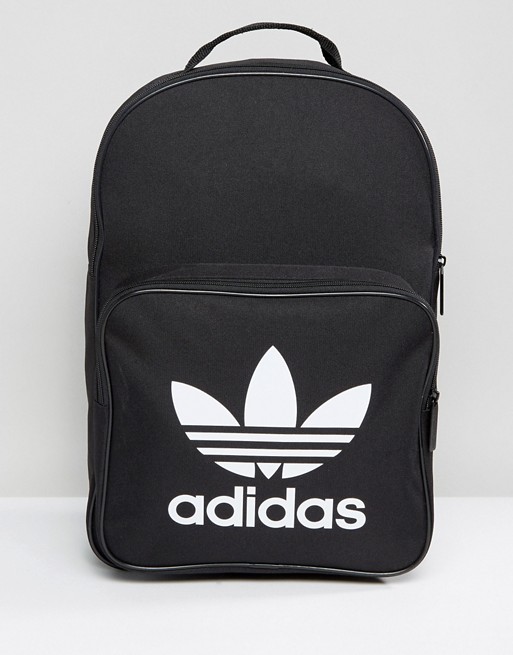 adidas Originals Trefoil Backpack In Black With Front Pocket BK6723
