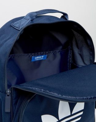 adidas Originals Trefoil Backpack In Collegiate Navy With Front Pocket BK6724
